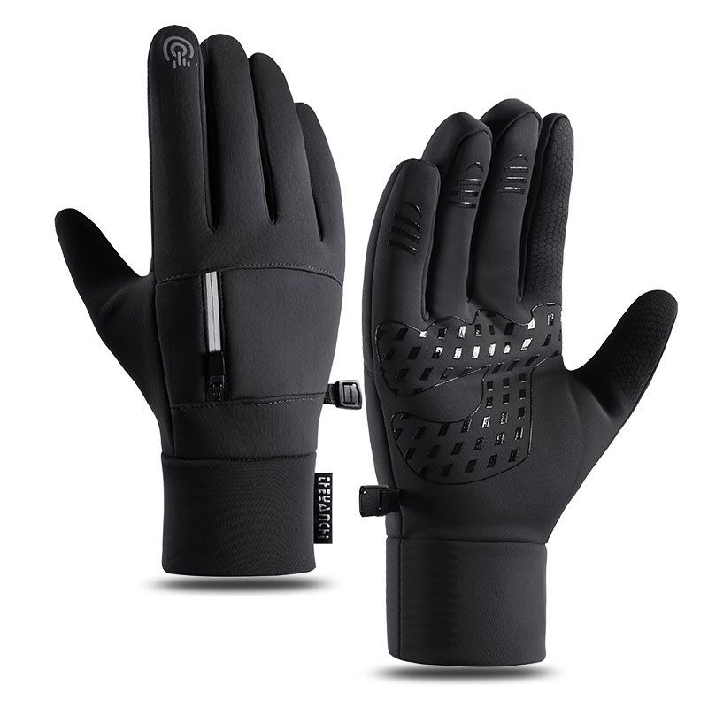 Waterproof Touchscreen Warm Fleece-Lined Thickened Gloves For Fall And Winter Outdoor Activities_voghion.com