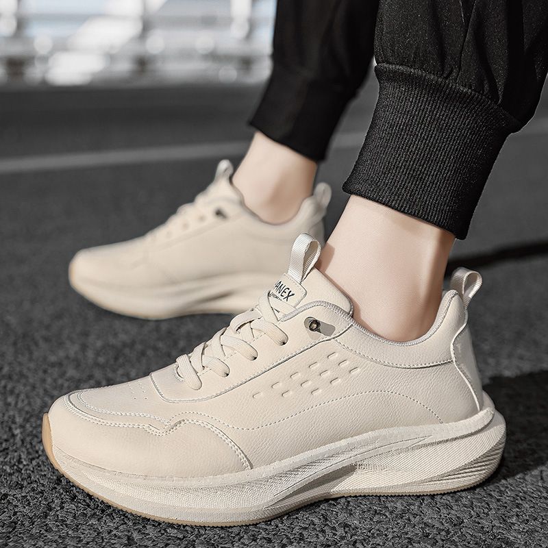 Men's Shoes Wide Toe Sports Shoes In Autumn And Winter With Popcorn Leather Cushioning Running Shoes And Wide Lasting Commuter Shoes_voghion.com