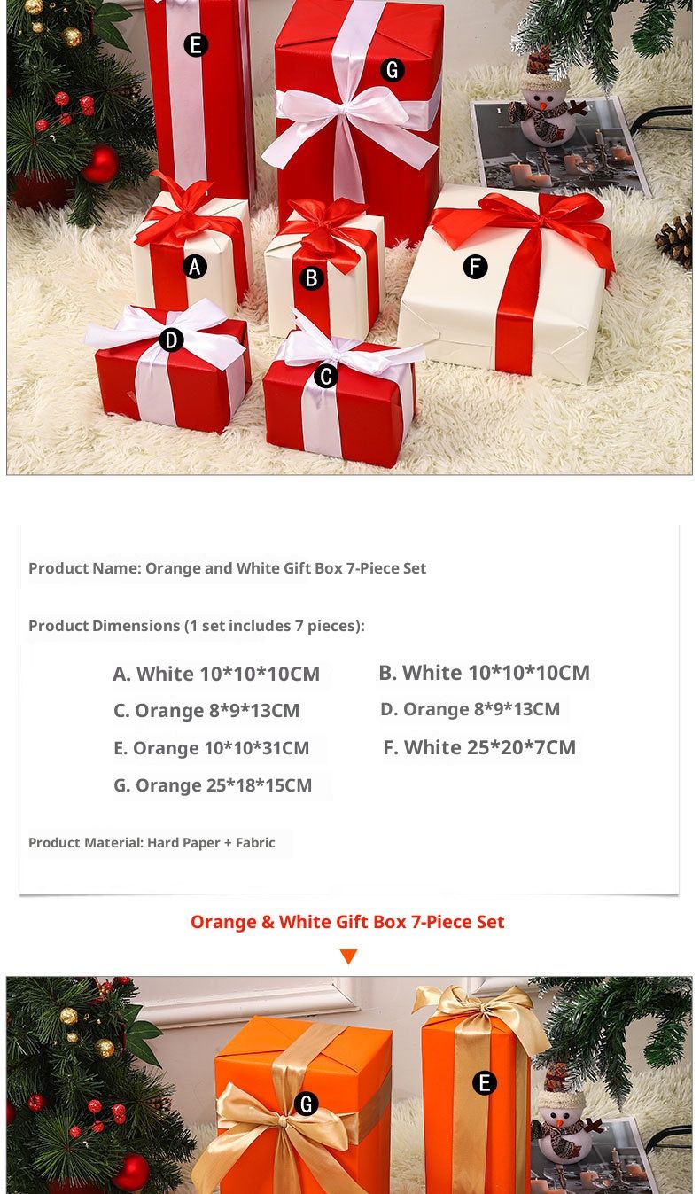 Conjunto de 7 peças para decoração de Natal - Decoração festiva para árvore, cenários para hotéis e vitrines, tema natalino vermelho e verde._voghion.com