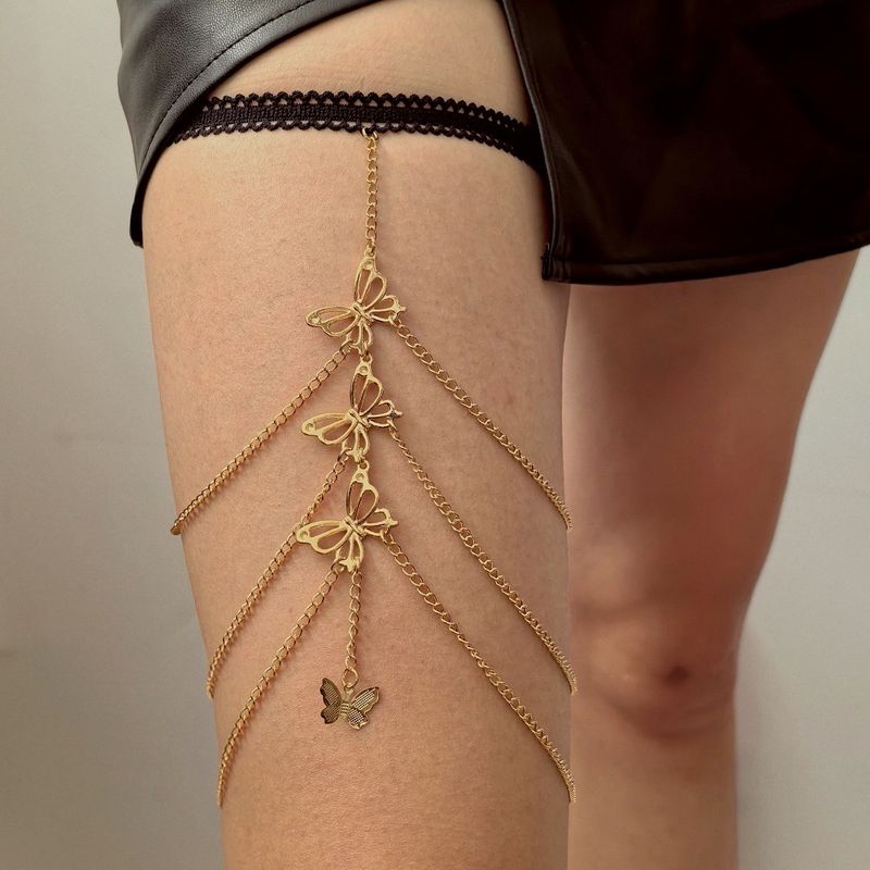 Catena per il corpo alla moda da donna, con elastico multistrato a farfalla, gamba lunga e sexy per le cosce_voghion.com