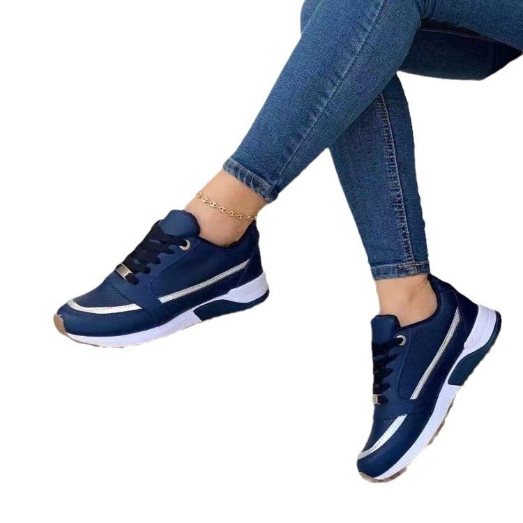 Plus Size Fashion Versatile Women's 2025 Autumn New Platform Thick Sole Casual Cross Strap Single Shoes For Women_voghion.com