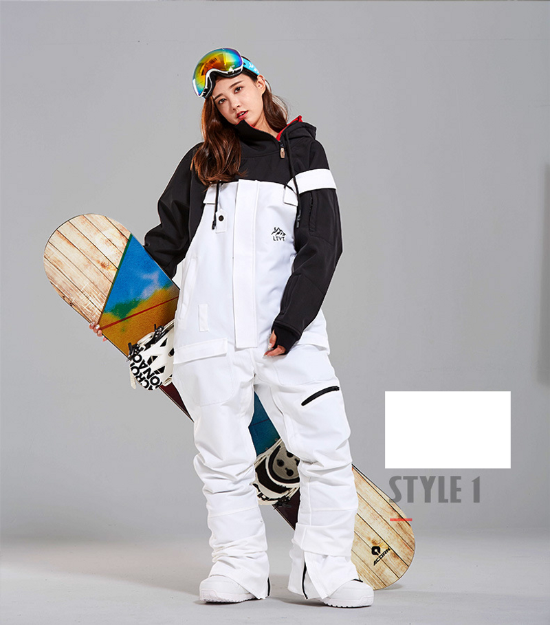 Tuta da sci Snowboard doppia tavola impermeabile nera invernale sci indoor sci nuovi pantaloni da neve_voghion.com