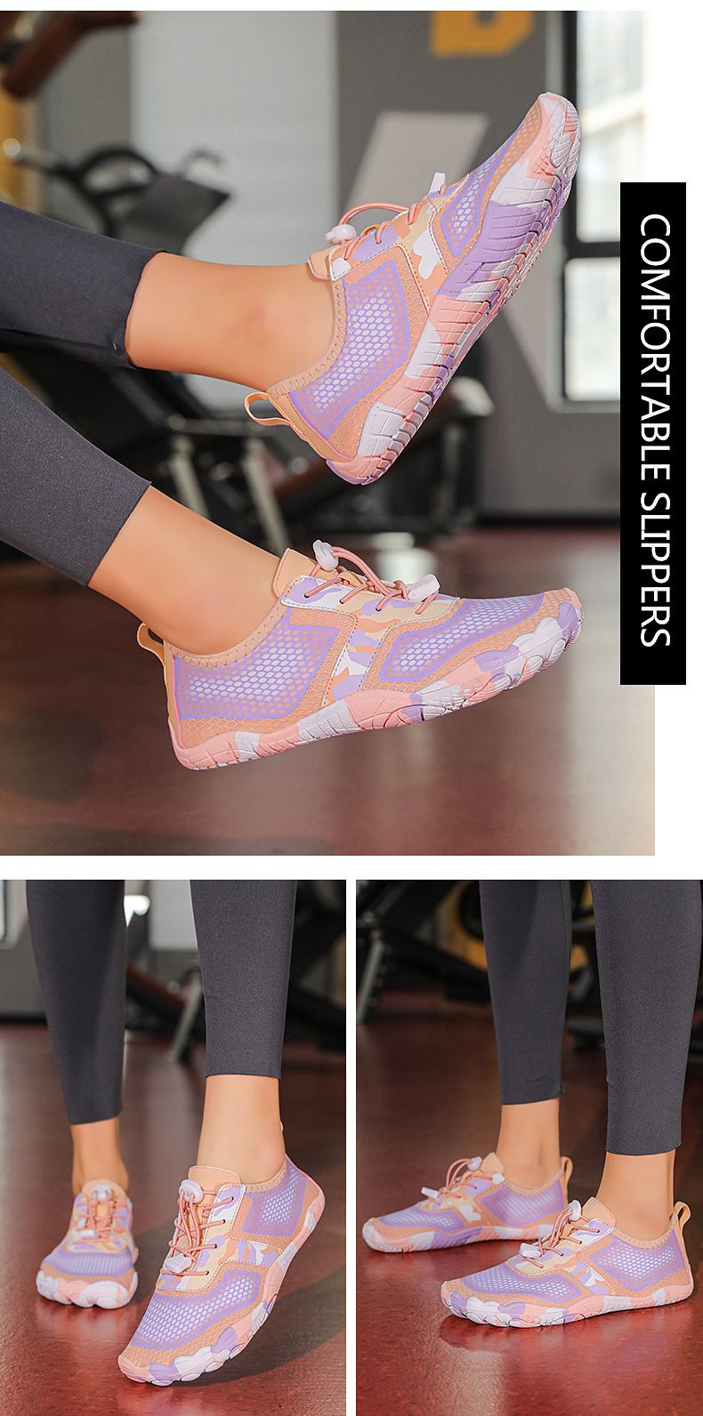 Scarpe unisex per sport acquatici, nuoto, immersioni, spiaggia e attività all'aperto - Design leggero, ad asciugatura rapida e a piedi nudi con suola in gomma antiscivolo_voghion.com
