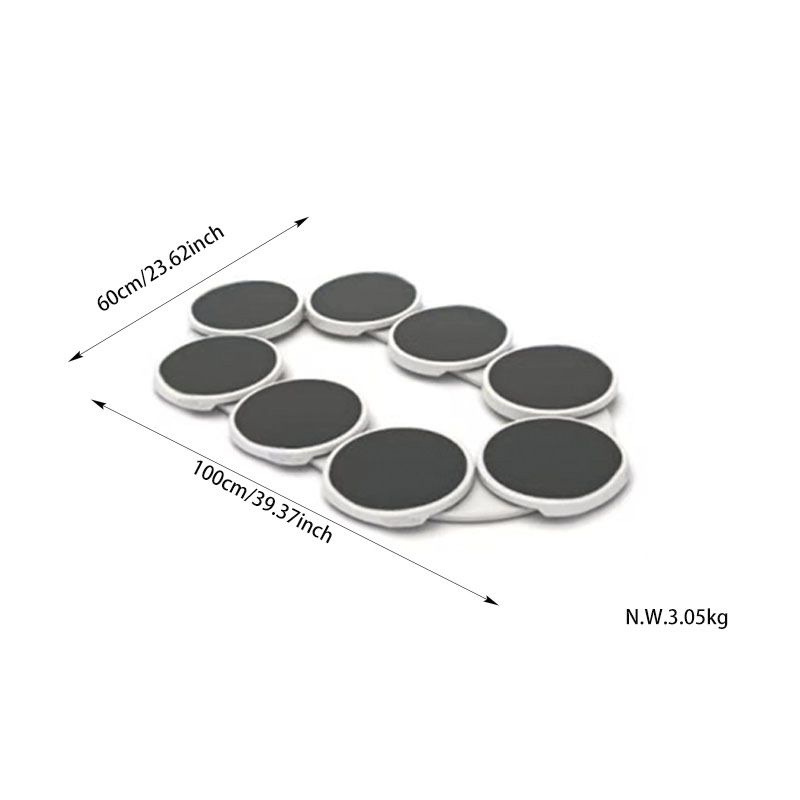Modernes Drehtablett-Set für den Esstisch – 8-teiliger Lazy Susan mit sanft gleitenden Schienen – Stabiler Mehrzweck-Drehteller für Küche und Esszimmer_voghion.com