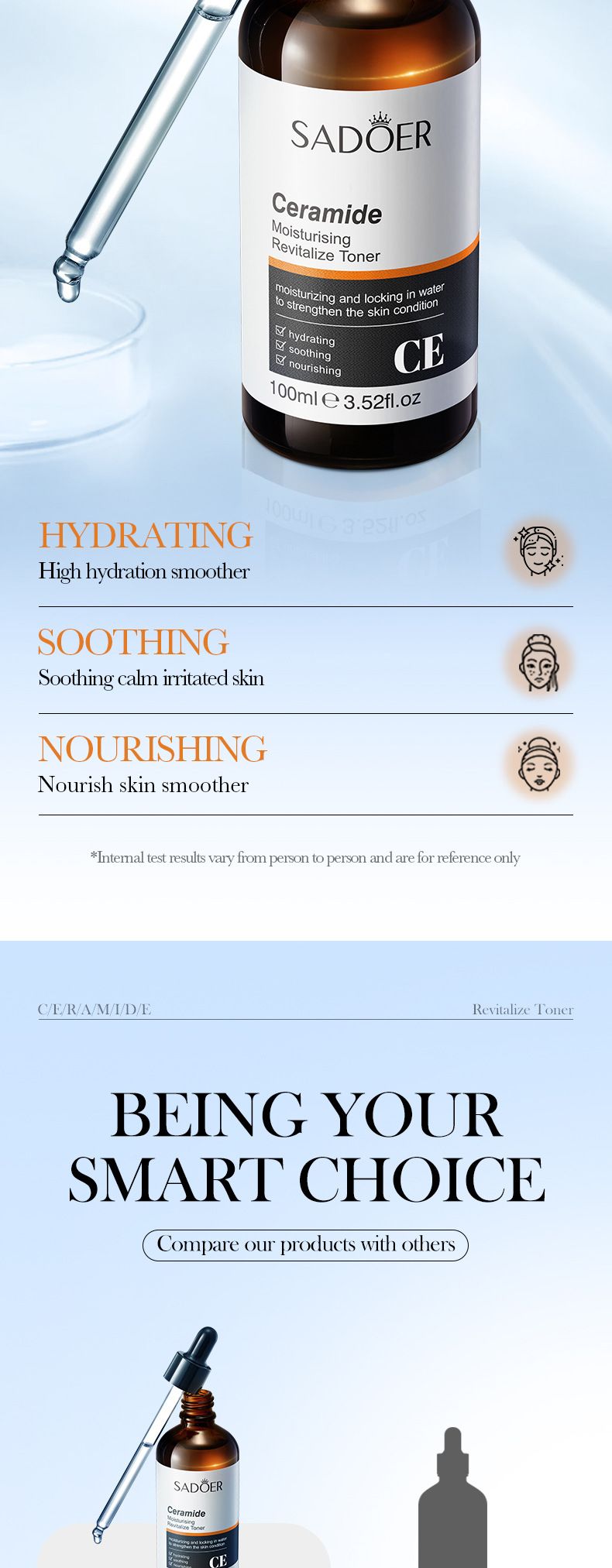 Ceramide Toner 100ml Moisturizing And Hydrating Rejuvenating Essence Water_voghion.com