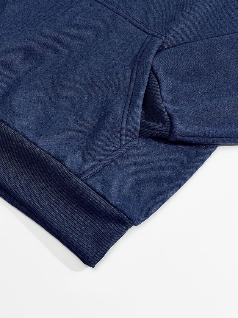 Felpa con cappuccio color-block da uomo: pullover alla moda con pannelli a contrasto e vestibilità comoda (grigio chiaro/nero/kaki/blu navy)_voghion.com