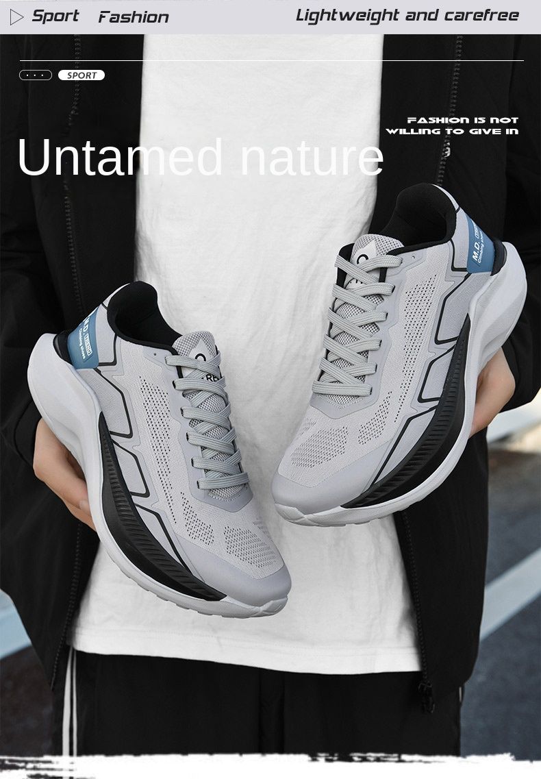 Men's Shoes Spring New Mesh Breathable Professional Running Shoes Shock-absorbing Rebound Running Shoes Soft-sole Sneakers_voghion.com