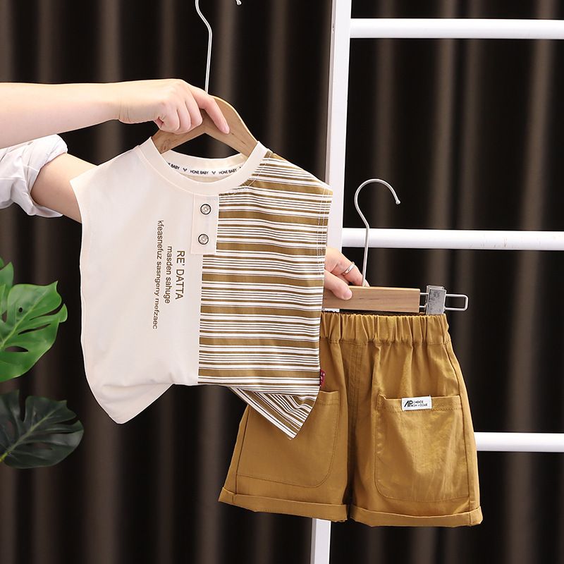 Set di gilet con abbottonatura da ragazzo per l'estate 2024, nuovi bei vestiti per bambini in stile western_voghion.com