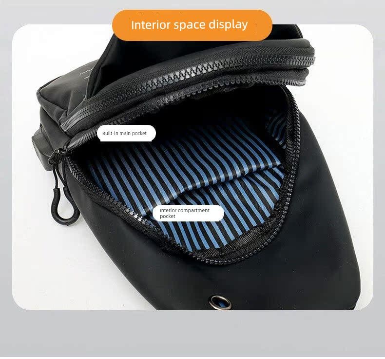 Borsa a tracolla monospalla impermeabile di grande capacità, per sport all'aria aperta, da uomo, casual_voghion.com