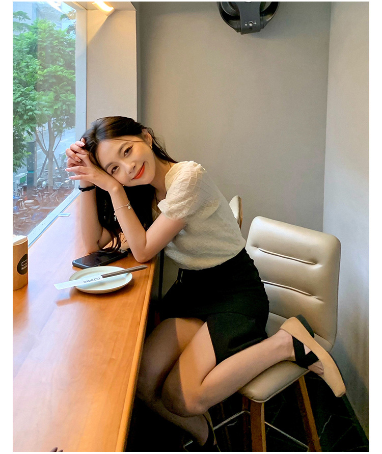 Women's Ballet Leather Square Toe French Shallow Cross Strap Soft Sole Mary Jane Shoes_voghion.com