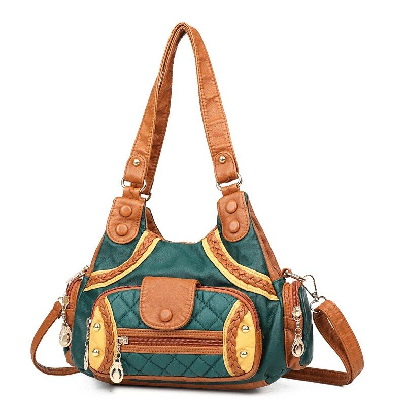 Handtaschen Hochwertiges weiches PU-Leder Designer Schultertasche Neue Mode Damen Umhängetasche_voghion.com