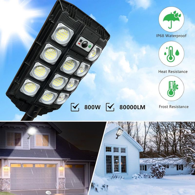 New solar big street light household lighting human body induction light rural courtyard integrated remote control induction light_voghion.com
