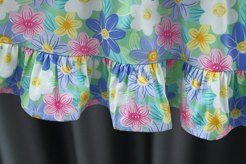 Baby Girl Dress Summer Korean Style Flower Cotton Sling Dress Kids Outing Play Clothing_voghion.com