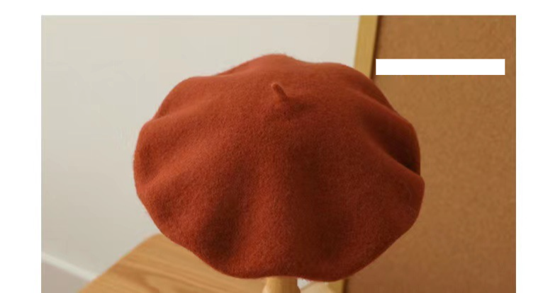 Unisex Wool beret not easy to pilling solid color retro painter hat for girls_voghion.com