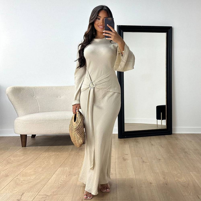 Damenbekleidung Muslimisches ethnisches elegantes Kleid Pendlerrobe_voghion.com