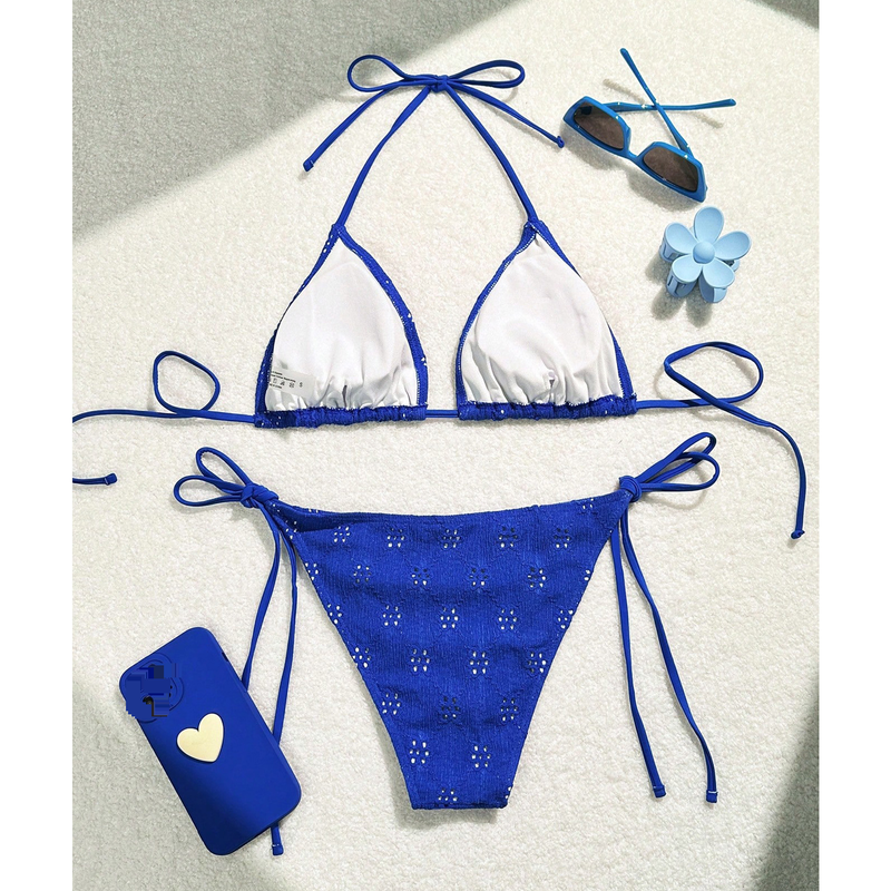 Damenbekleidung Einfarbig Rückenfrei Sexy Strandbikini Zweiteiliger Badeanzug Damenmode Badeanzug_voghion.com