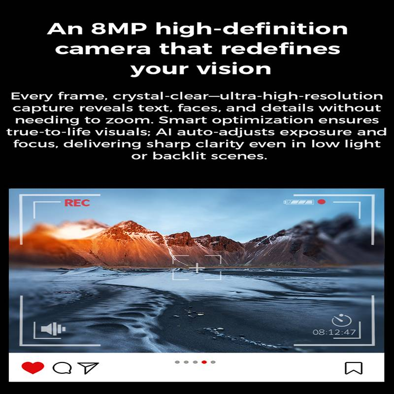 1 New AI Smart Glasses With Real-time Translation: 1080P+163Lang AI Trans+4K Recording+wireless Calling | Suitable For Outdoor And Sports Cameras_voghion.com