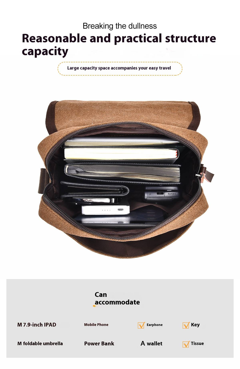 Borsa a tracolla da uomo in tela, borsa a tracolla da uomo di alta qualità, borsa casual di grande capacità, zaino da uomo_voghion.com