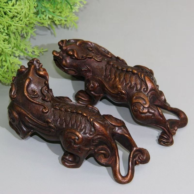 A Pair Of Ancient Beast "phoenix" Figurines For Warding Off Evil Spirits And Attracting Wealth, As Well As For Good Fortune In The Home._voghion.com