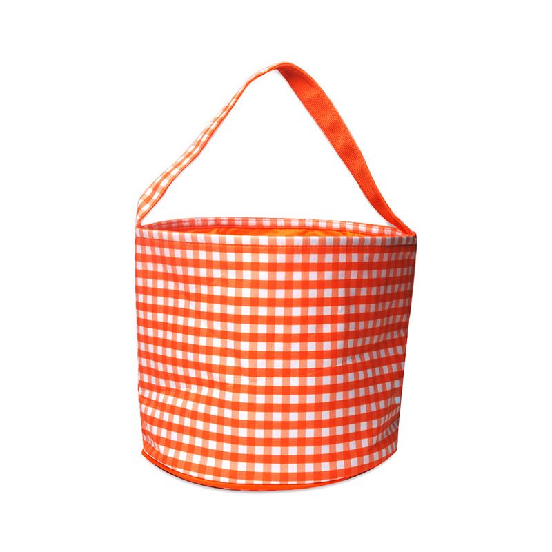 New Halloween candy bag black and white plier cloth hand basket candy storage bucket holiday decoration gift bucket_voghion.com