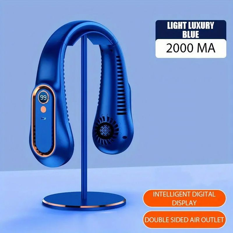 Lazy Neck Hanging Small Students, Portable Outdoor Bladeless Rechargeable Fan For Class_voghion.com