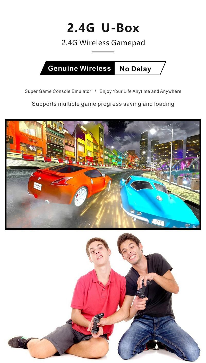 Home M15 wireless 2.4G arcade ad alta definizione PS1 mini console di gioco controller U-Bao P5_voghion.com