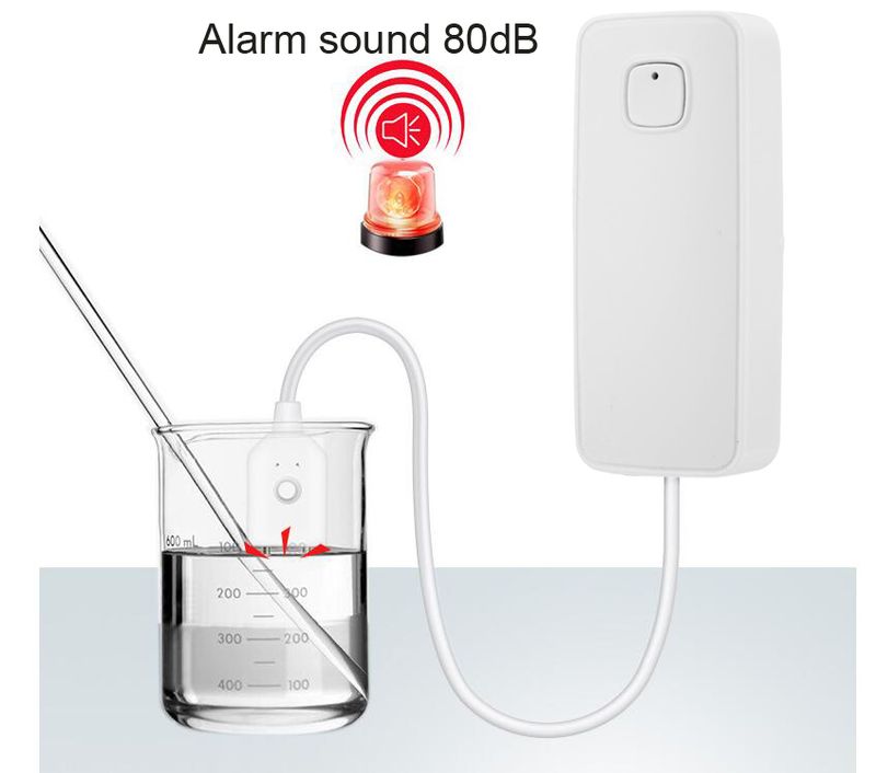 Tuya Smart Flood Leakage Remote Monitor WiFi Rilevatore di livello di traboccamento Sensore di perdite d'acqua Sistema di allarme sonoro di sicurezza_voghion.com