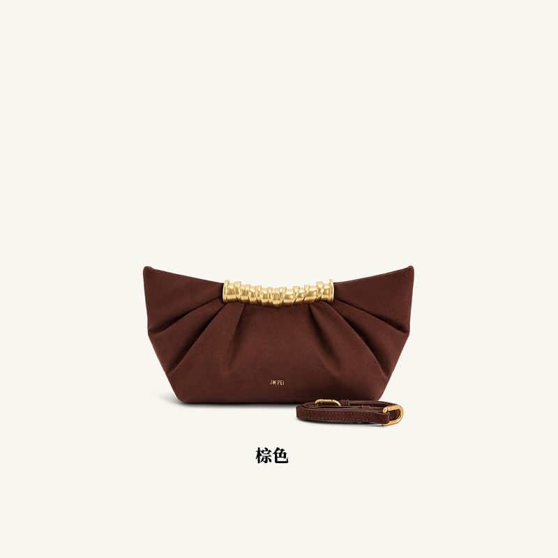 JWPEI Pochette froissée en cuir véritable pour femme, sac à main haut de gamme, sac à bandoulière, sac de soirée, nouveauté_voghion.com