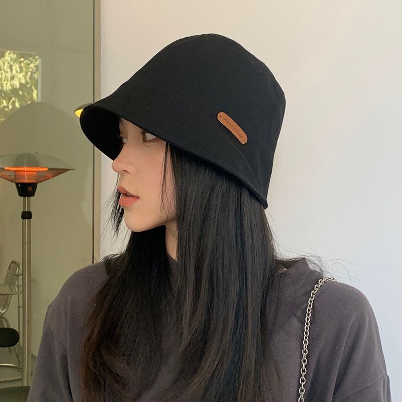 Mode Neue Japanische Frauen Eimer Hut Mode Baumwolle Einfarbig Faltbare Fischer Hüte Weibliche Sonne Schützen Becken Kappe gorras_voghion.com