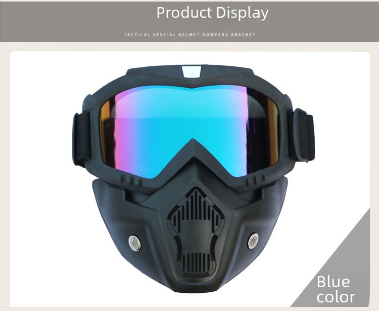 Gafas de ciclismo, gafas de motociclismo, máscara protectora retro, gafas de esquí, máscara, casco todoterreno a prueba de viento, gafas, máscara_voghion.com