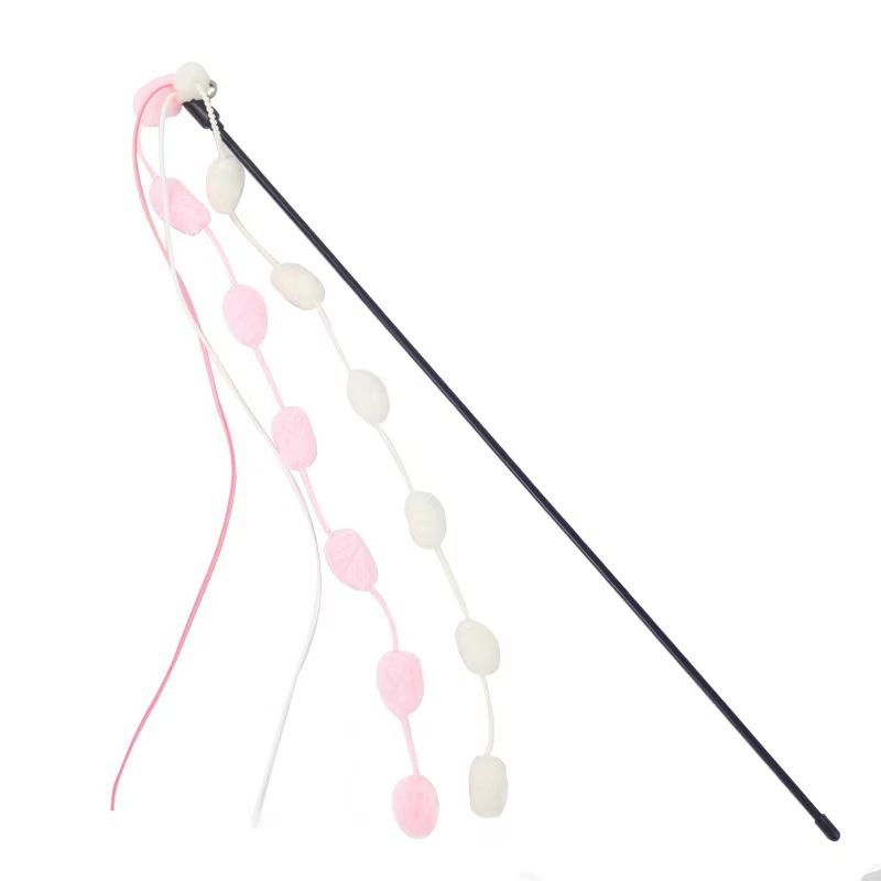 Teaser Wand Katten Speelgoed Zelfvermaak Lange Staaf Duurzaam Kauwbaar Met Bel Voor Huisdieren Katten En Kittens_voghion.com