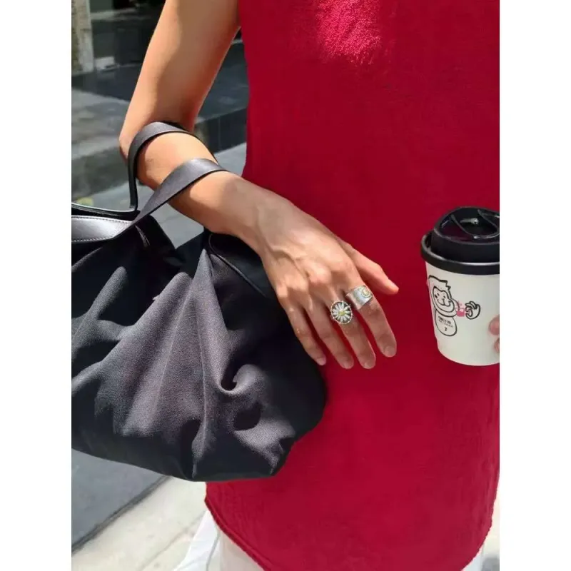 for Women New Casual Versatile Office Canvas Tote Fashion Simple Shopping Bag_voghion.com