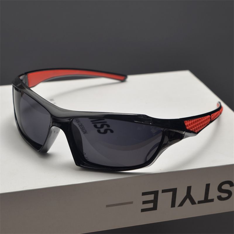 LazyZoom European American Retro Mechanical Black Thick Frame Colorful Color Changing Driver Polarized Men And Women Windproof_voghion.com