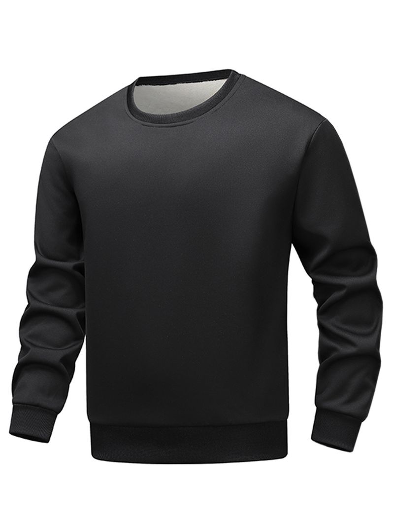 Felpa con cappuccio da uomo foderata in pile, calda e invernale, vestibilità comoda, casual, streetwear_voghion.com