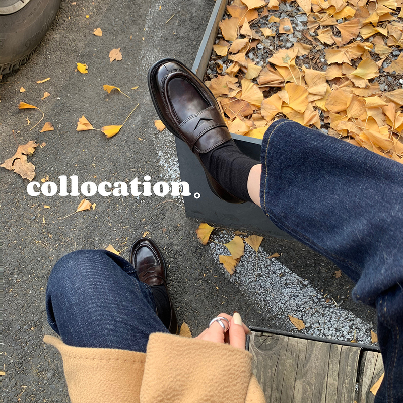 High-End Version ~ Grape Mom Same Thick-Soled Small Shoes For Women British Style Slip-On Lazy Genuine Leather Loafers_voghion.com