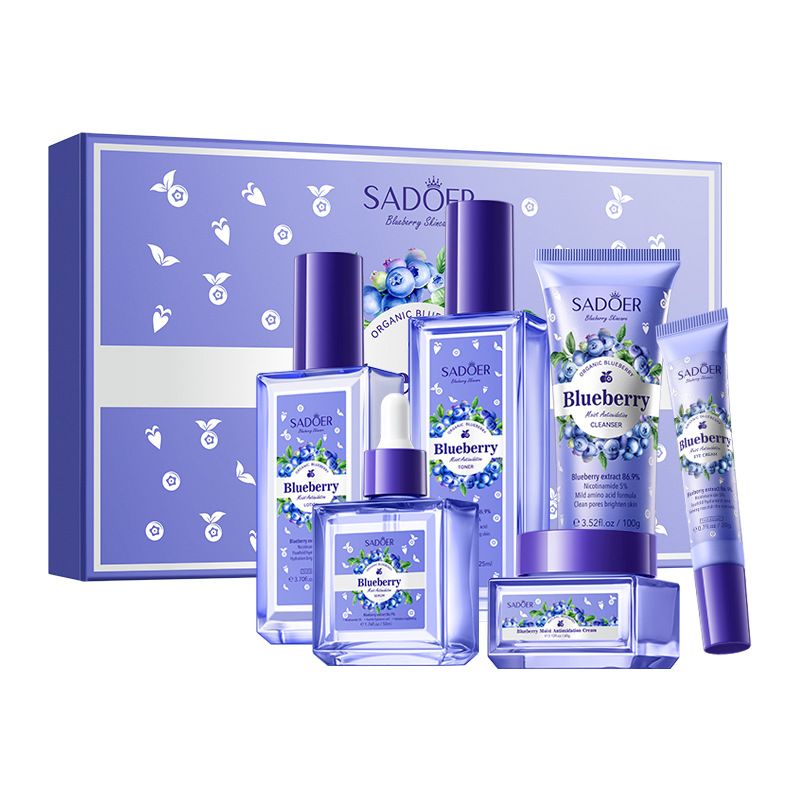 Full English SADOER Blueberry Hyaluronic Acid Moisturizing Six-Piece Hydrating Skincare Set_voghion.com