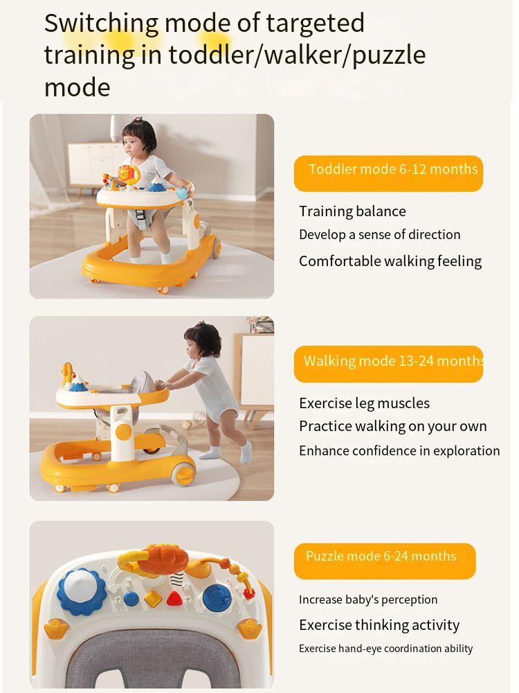Babywalker Multifunctionele anti-O-been anti-omrol babywalker voor 6 tot 18 maanden_voghion.com