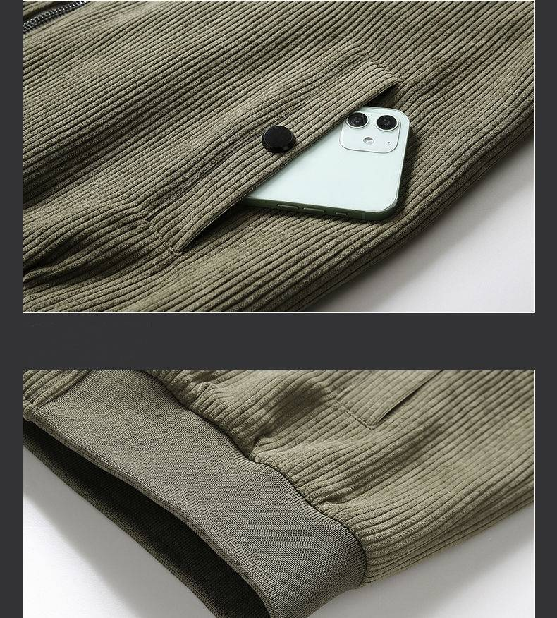 Oberbekleidung für Herren, Arbeitskleidung in lässiger Größe für Frühling und Herbst, dünnes Oberteil aus warmem Cord in Samt für Herren_voghion.com