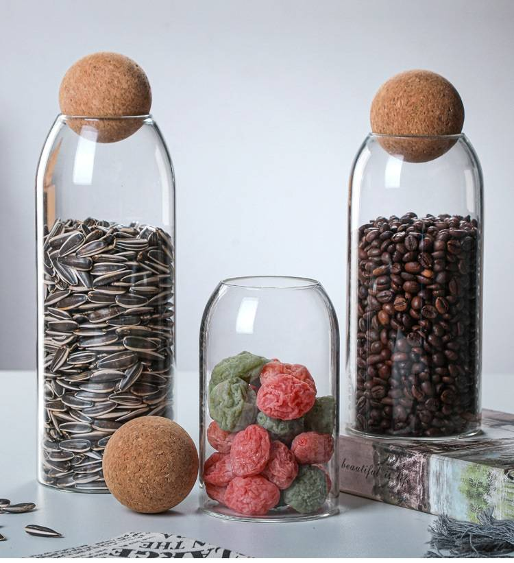 High Borosilicate Glass Storage Jars Tea Jars Coffee Bean Storage Jars_voghion.com