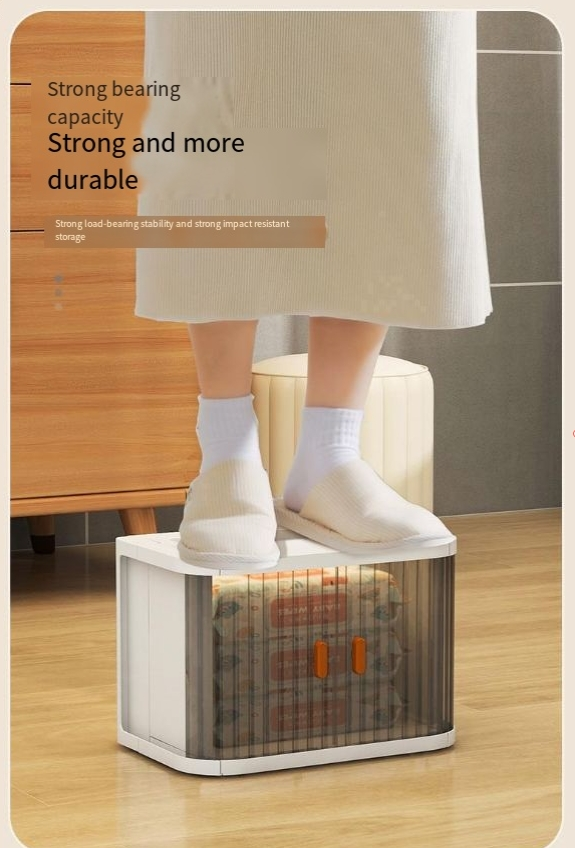 Mini Storage Cabinet With Door Desktop Dustproof Small Cabinet Stackable Cabinet Storage Box Cosmetic Storage Box_voghion.com