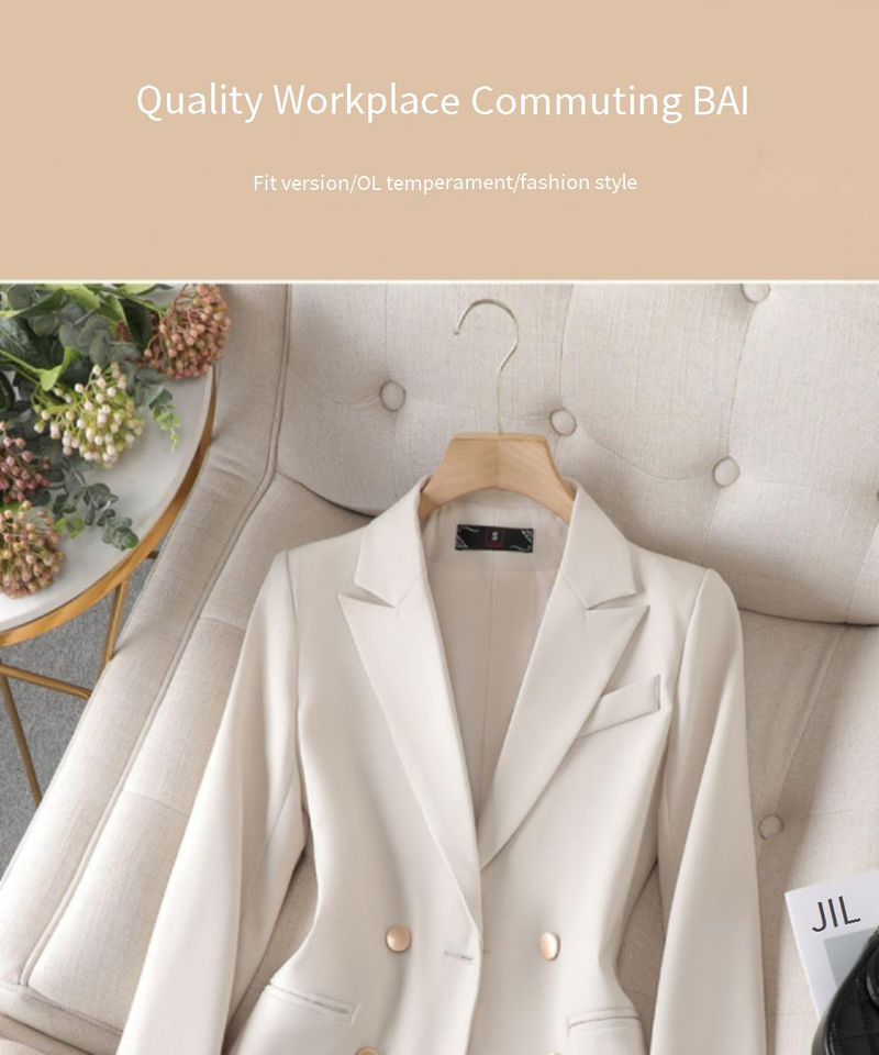 Giacca da abito da donna, piccola, temperamento, professionale, casual, con vita alta_voghion.com
