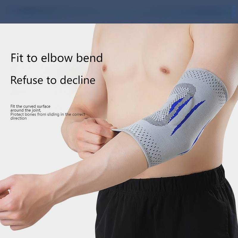 Cotoveleira de compressão premium para basquete, badminton e fitness – respirável, absorve o suor e oferece suporte às articulações – tamanhos P/M/G para adultos unissex (cinza)_voghion.com