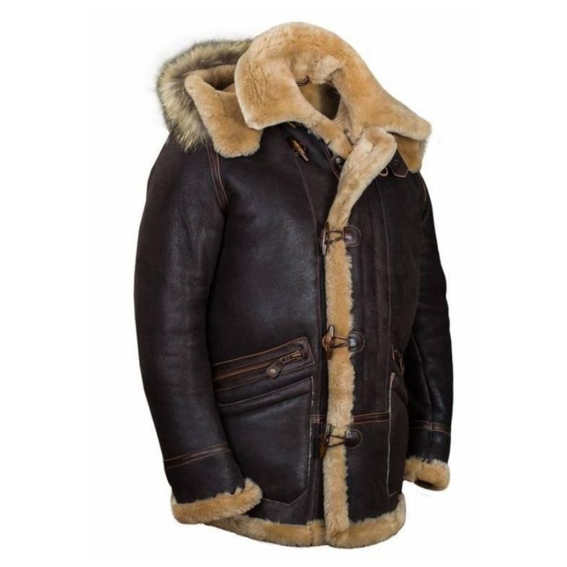 Herrenbekleidung – Pelzjacke mit Reißverschlusstasche und Kapuze. Herrenjacke aus Kunstpelz mit Kapuze und Reißverschlusstaschen – gemütlicher und stylischer Wintermantel für lässige Ausflüge._voghion.com
