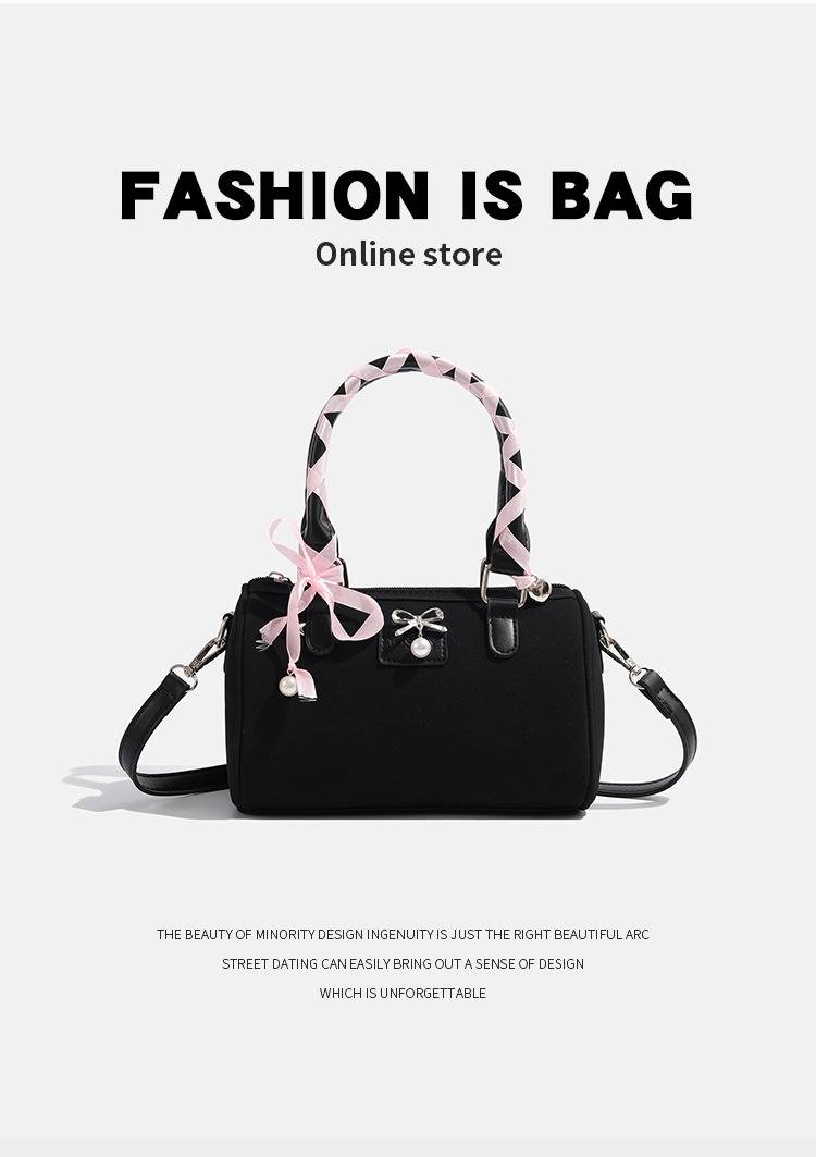 Women's Stylish Boston Bag With Shoulder Strap - Vintage PU Leather Crossbody Handbag For Daily Use Shoulder Messenger Bag_voghion.com