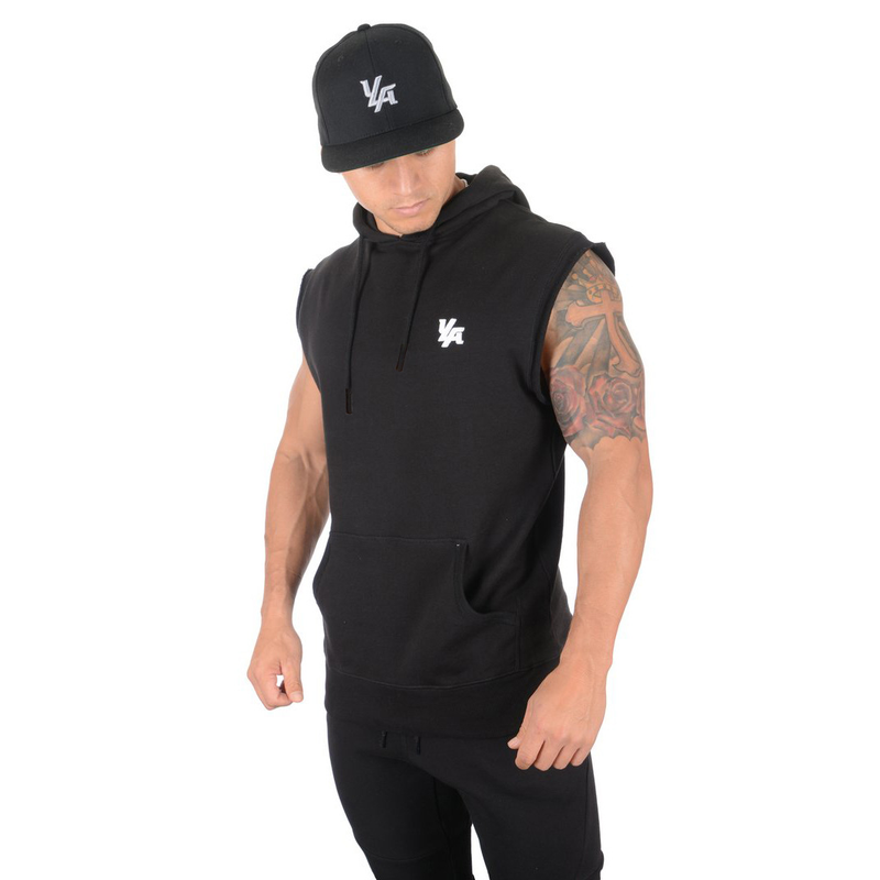 Muscle Fitness Brother Sommer Herren Sport Freizeit Lauftraining Dünne ärmellose Weste mit Fellkapuze_voghion.com