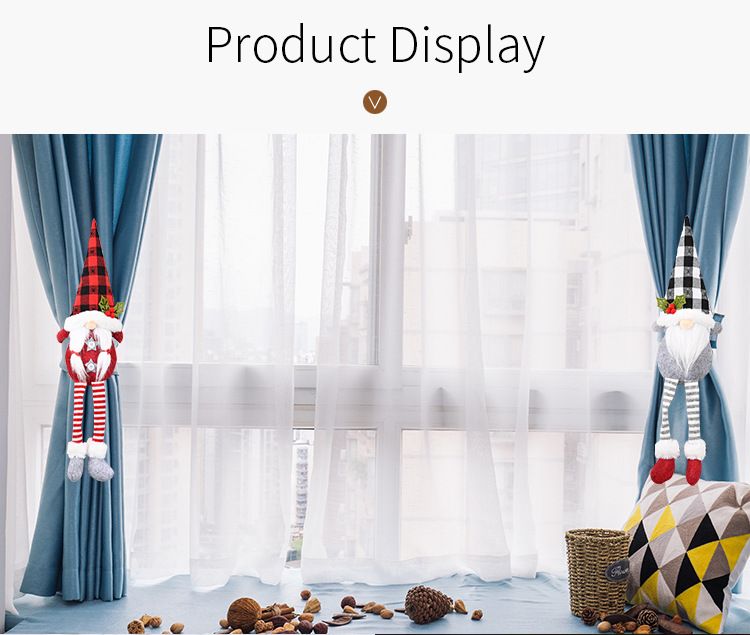 Weihnachtsdekoration für Zuhause, Wald, ältere Vorhangschnalle, gesichtslose Puppe, europäischer Vorhanggurt, Heimbedarf_voghion.com