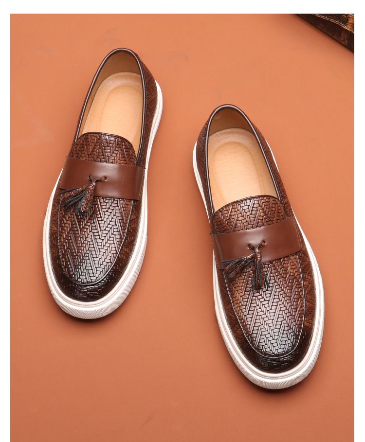 Herrenschuhe Slip-on Tassel Loafers Herren Freizeitschuhe All-Match Fashion Pattern Peas Schuhe Herren Auf Lager Generation_voghion.com