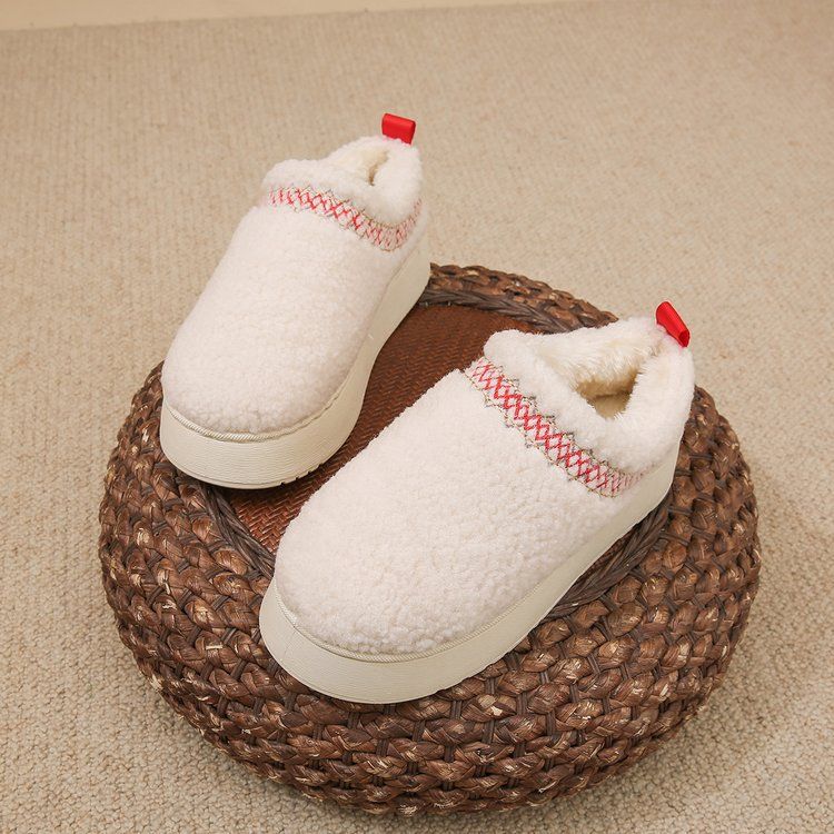 Women's Shoes Thick Soled Slippers For Women, Winter New Warm Fur Snow Boots And Cotton Slippers For Women_voghion.com