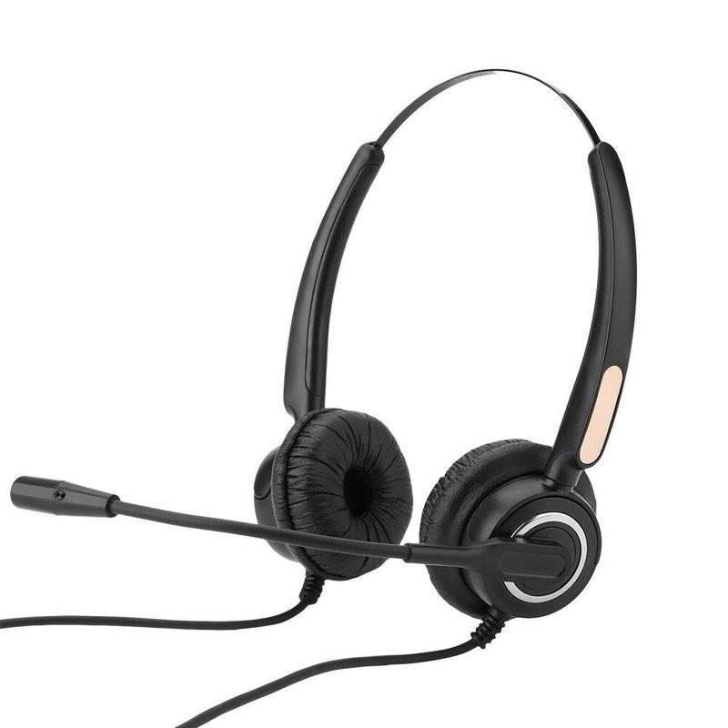 Xinweiqing H500D 2.5mm/Dual 3.5mm/RJ9/USB Call Center Headset Noise Cancelling Headphone_voghion.com