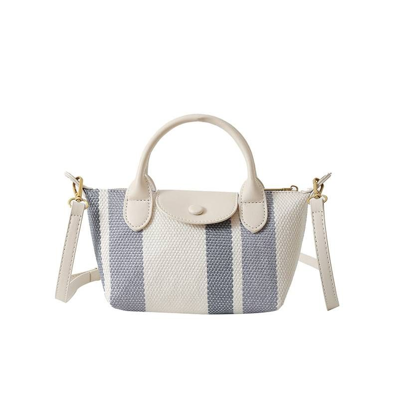 Die neue tragbare Knödeltasche Trendlinie von hochwertigen Stoffstreifen Single-Shoulder Crossbody Bag_voghion.com